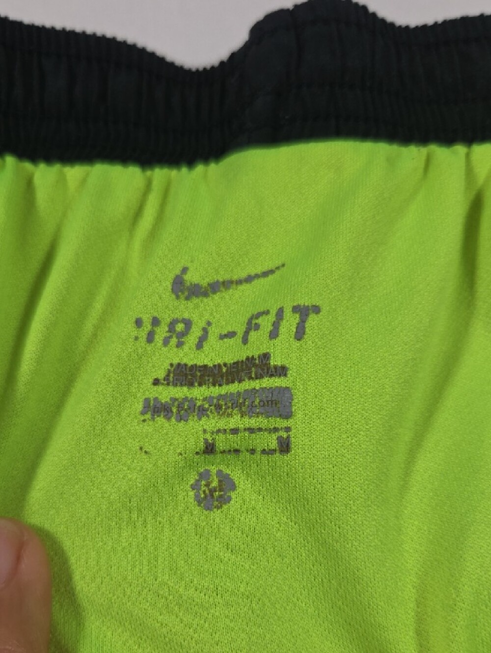 Bundle Nike Women's Black Athletic Shorts with Teal and Neon Yellow Trim - Picture 3 of 8